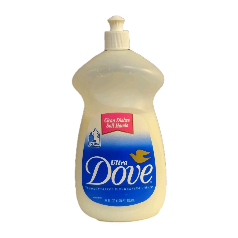Vintage Ultra DOVE Dishwashing Liquid Soap‎ 28oz 70% Full Discontinued RARE 1998